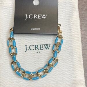 J. Crew Turquoise and Gold Bracelet
